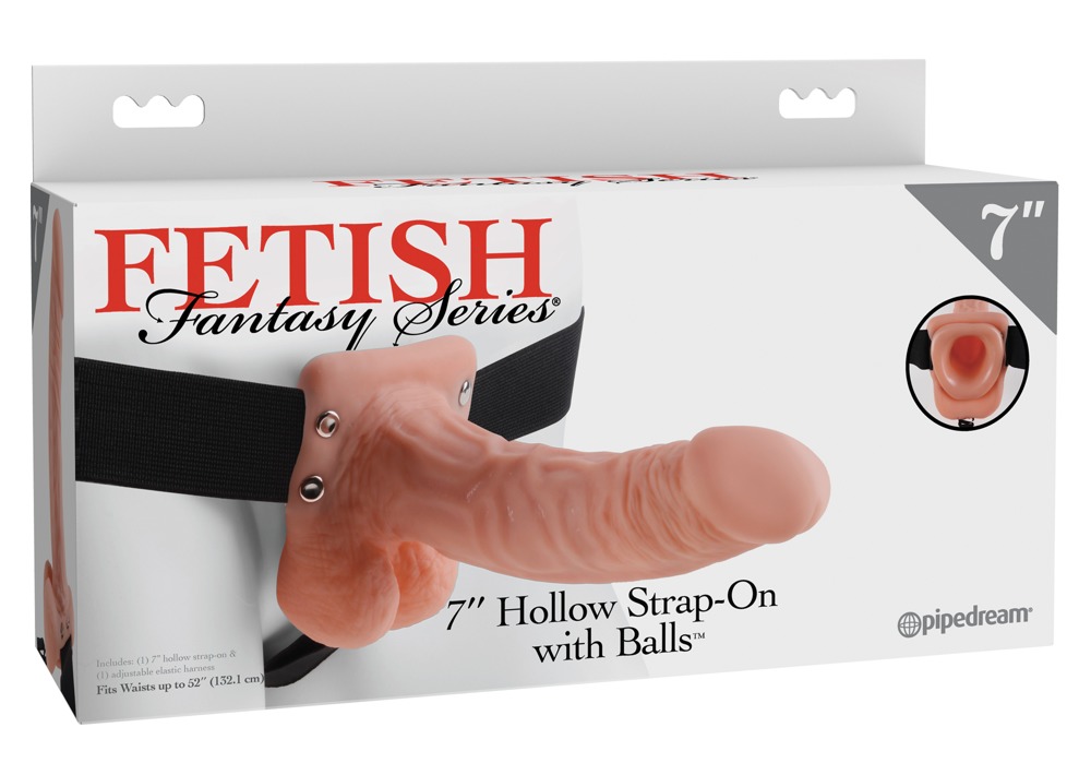 Fetish Fantasy 7" Hollow Strap-on with Balls hell