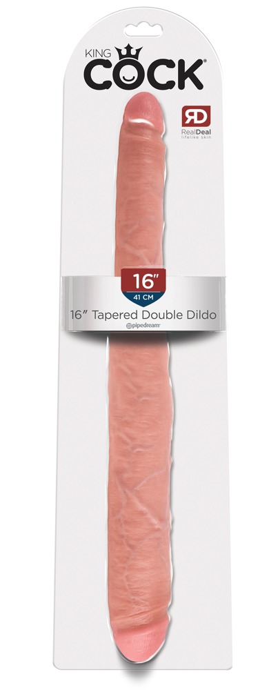 King Cock 16“ Tapered Double Dildo Light
