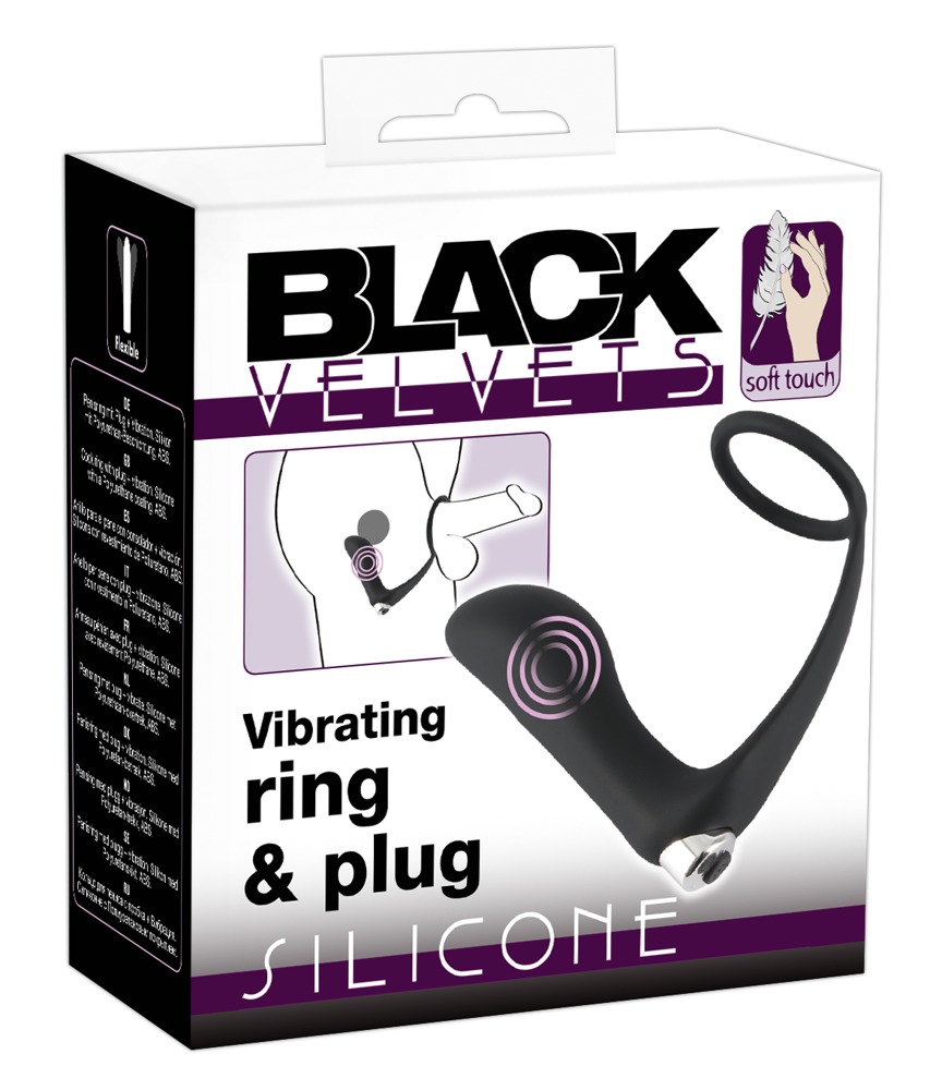 Black Velvets Vibrating Ring & Plug
