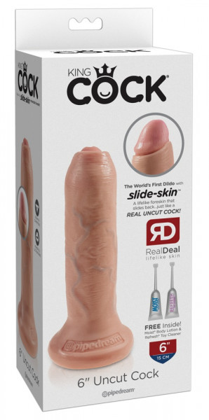 King Cock 6&quot; Uncut Flesh hell