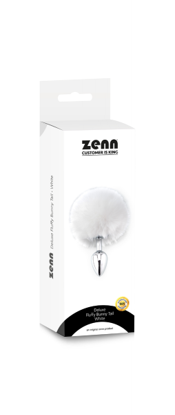 Zenn Deluxe Fluffy Bunny Tail - White