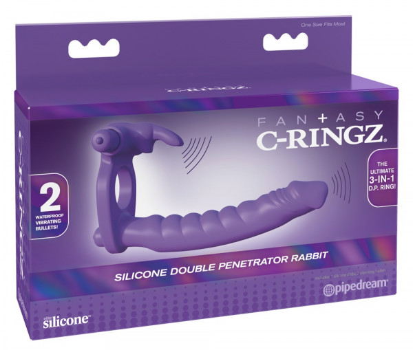 Fantasy C-Ringz Silicone Double Penetrator Rabbit