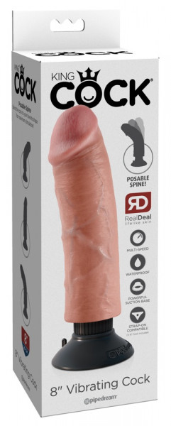 King Cock 8“ Vibrating Cock Skin