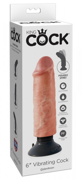 King Cock 6 Zoll Vibrating Cock