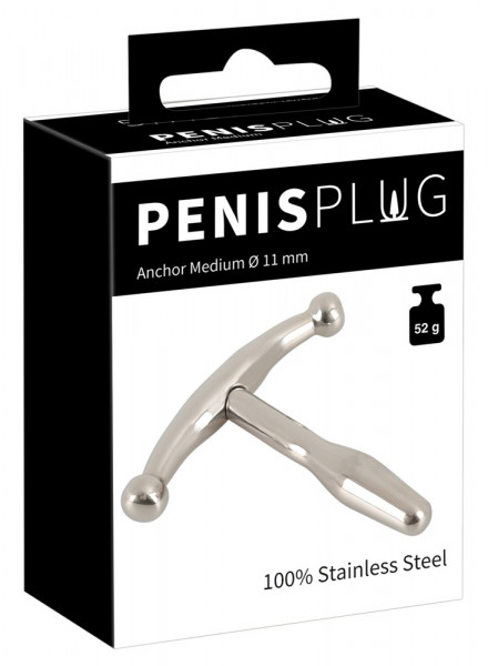 Penis Plug Dilator Metal Anchor Medium