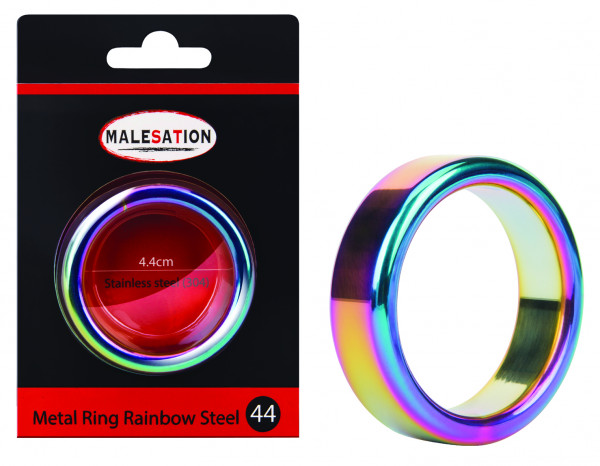 MALESATION Metal Ring Rainbow Steel 44