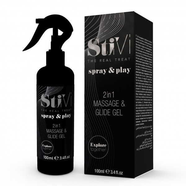 StiVi HOT StiVi -spray &amp; play 2in 1 Massage &amp; Glide Gel 100ml