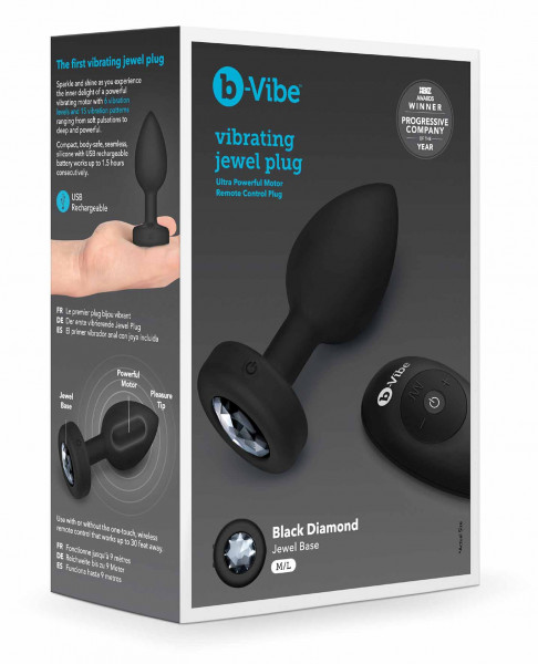 b-vibe Vibrating Jewel Plug M/L