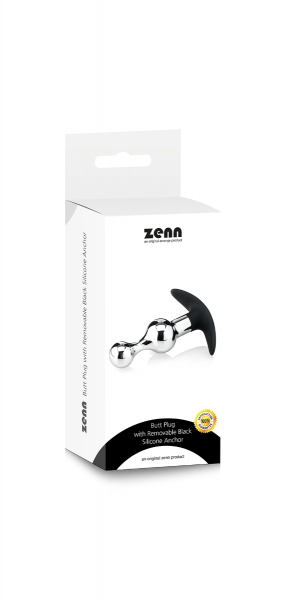 Zenn v1 Butt Plug with Removable Black Silicone Anchor