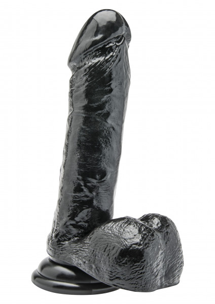 Get Real Dildo 7 inch with Balls Schwarz