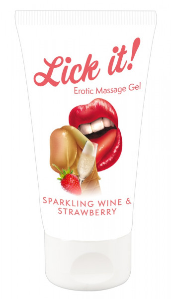 Lick it! Erotic Massage Gel Sparkling Wine and Strawberry