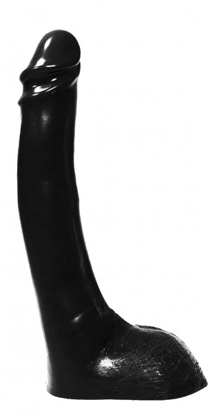 ALL BLACK Upright Boy-Penis-Dildo 29cm lang