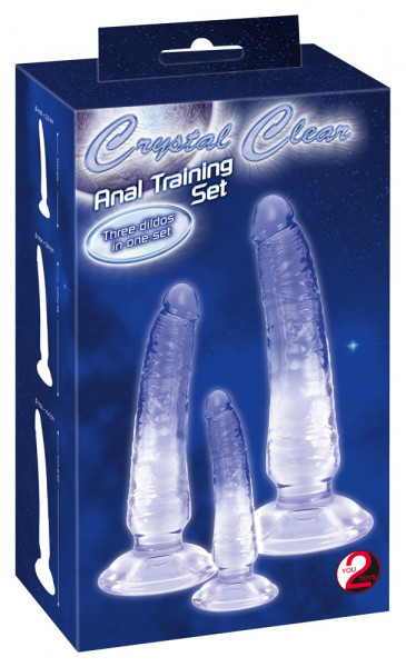 Crystal Clear Anal Training Set Dildo