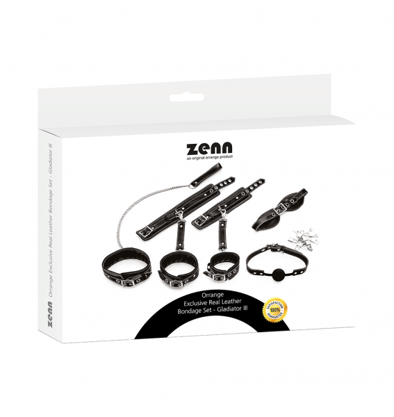 Zenn Exclusive Real Leather Bondage Set - Gladiator III