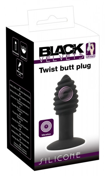 Black Velvets Twist Butt Plug