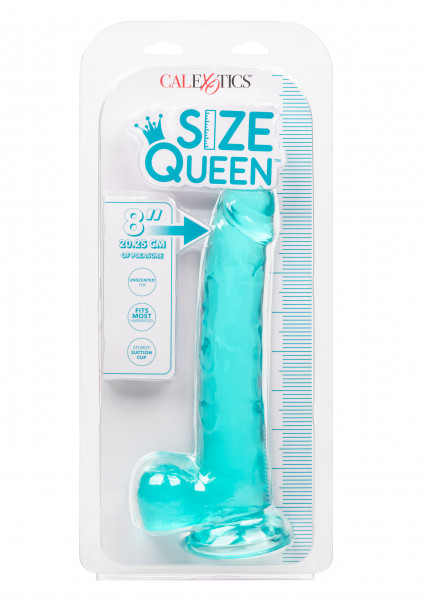 California Exotics Queen Size Dong 8 Inch blue