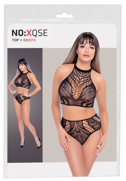 NO:XQSE Top und Slip ouvert Set