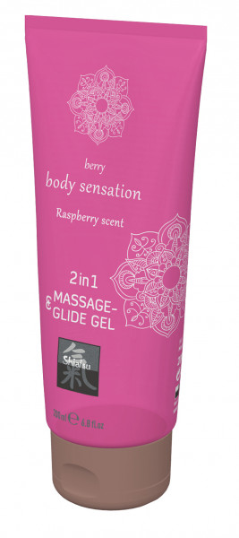 SHIATSU Massage-&amp; Glide Gel 2in1 Raspberry 200ml