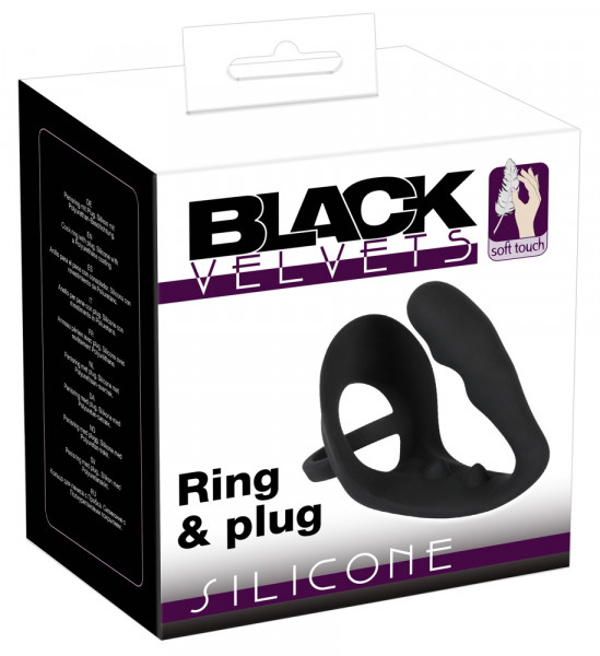Black Velvets Penisring + Plug