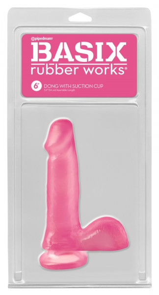Basix Dong 6&quot; Suction Cup pink