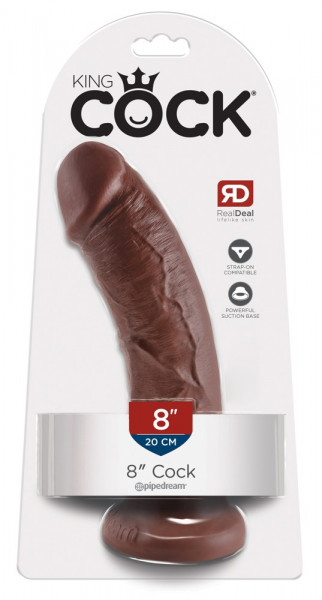 King Cock 8 Zoll Dildo Brown