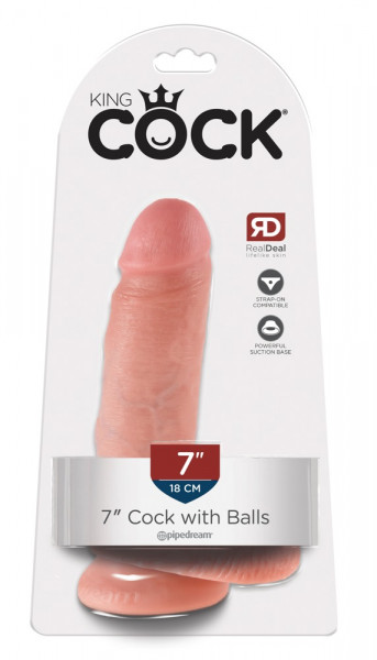 King Cock with Balls 19,4 cm hell