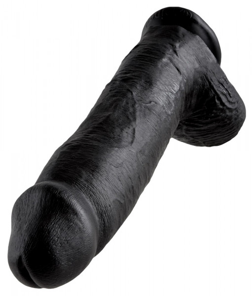 King Cock 12" Cock with Balls Dark