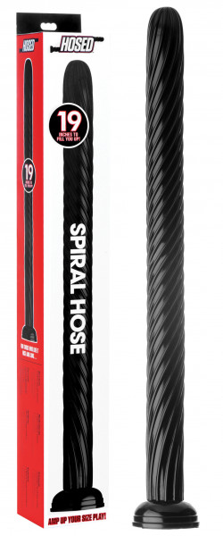 Spiral Hose 19" Dildo black