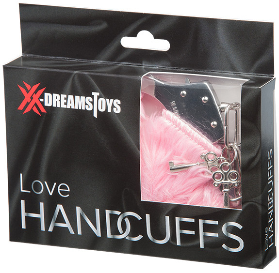 XX-DREAMSTOYS Liebes-Handschellen m. Plüsch pink