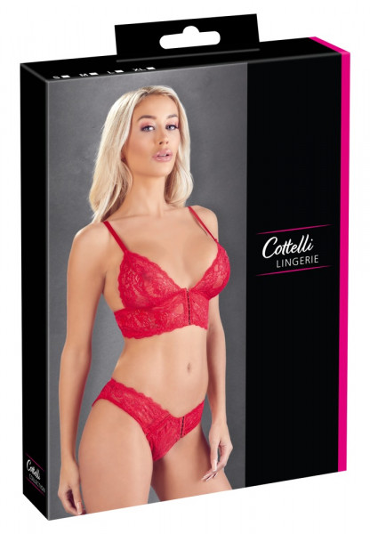 Cottelli Lingerie BH &amp; Slip Set aus floraler Spitze