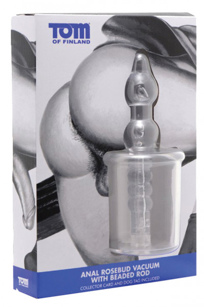 TOM OF FINLAND Anal Rosebud Vacuum With Beaded Rod