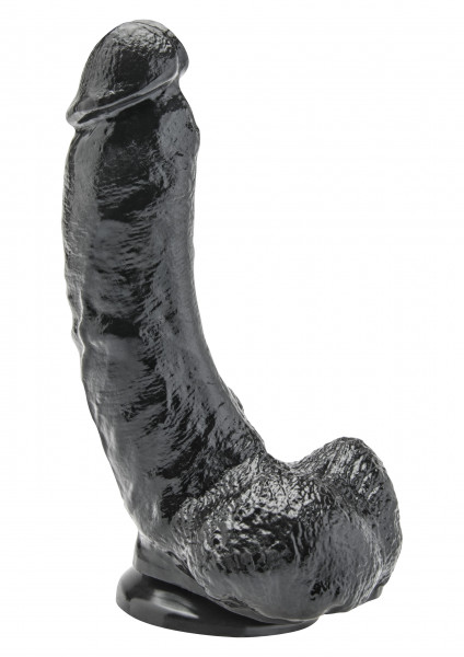 Get Real Dildo 8 inch with Balls Schwarz