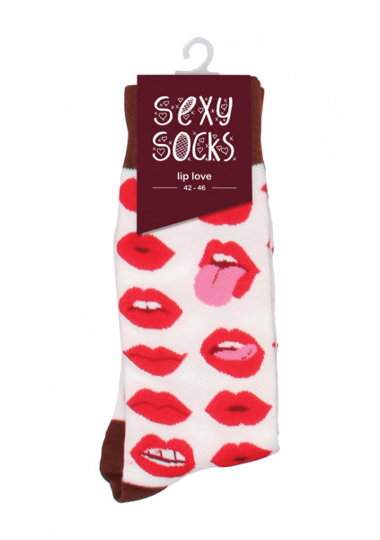 SHOTS Sexy Socks Lip Love 42-46