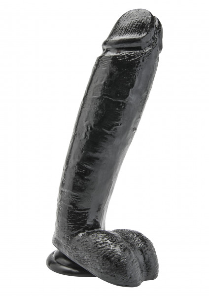 Get Real Dildo 10 inch with Balls Schwarz