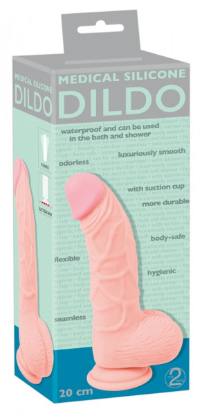 You2Toys Medical Silicone Dildo gebogen 20 cm