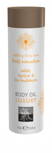 SHIATSU Edible body oil - Apricot &amp; Sea Buckthorn 75ml