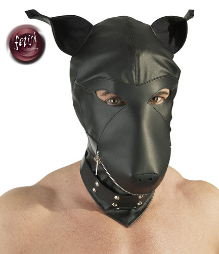 fetish Collection Lederimitat Dog Mask S-L