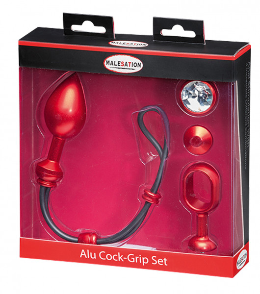 MALESATION Alu-Cock-Grip Set groß, rot