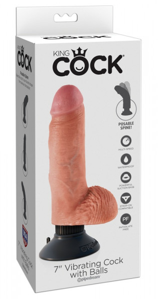 King Cock Vibro/w.balls 18 cm