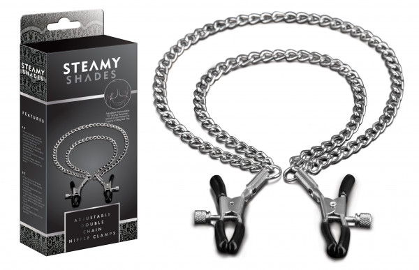 STEAMY SHADES Adjustable Double Chain Nipple Clamps