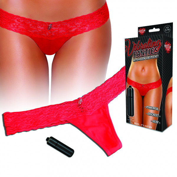 HUSTLER Vibrating Panties slim red S/M