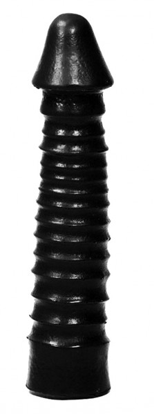 ALL BLACK Ripple-Penis-Dildo 26cm lang
