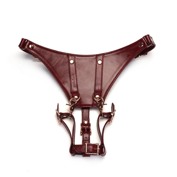 Liebe Seele Wine Red - Strap On Forced Orgasm Harness Belt