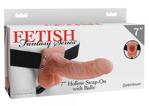 Fetish Fantasy 7&quot; Hollow Strap-on with Balls hell