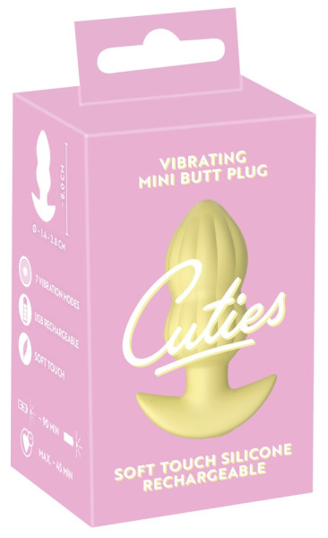 Cuties Vibrating Mini Butt Plug Yellow