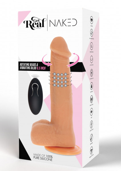 Get Real Rotating Beads Vibrating Dildo RC