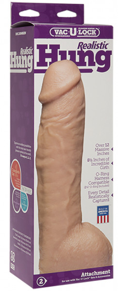 DOC JOHNSON VAC-U-LOCK 12&#039; Realistic Hung