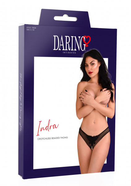 Daring Intimates Indra crotchless beaded thong S/M