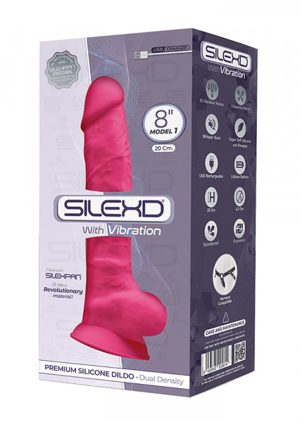 Silexd Premium Silikon Vibrator 8&quot; Pink