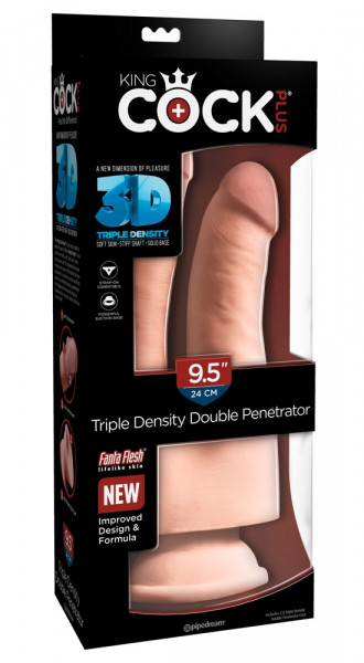 King Cock 9,5&quot; Triple Density Double Penetrator